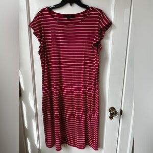 Striped Pink and White tshirt style dress